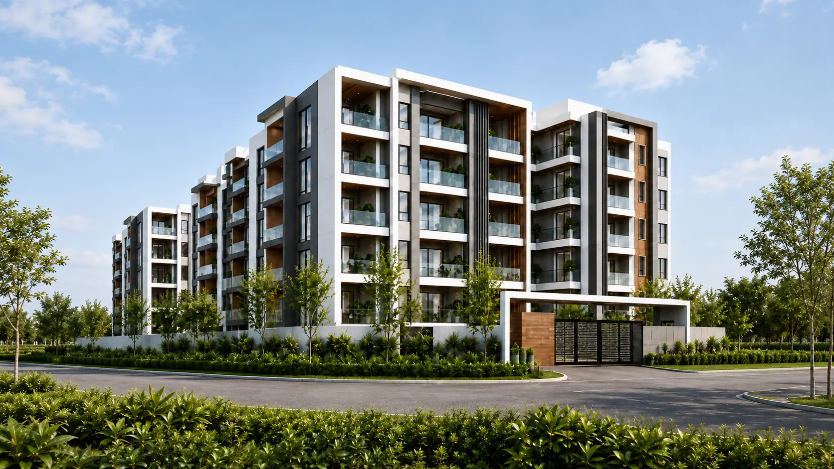Modern apartment elevation